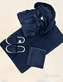 Set Bagno 4 Pezzi - VogliadiCotone -  L - Blu Navy