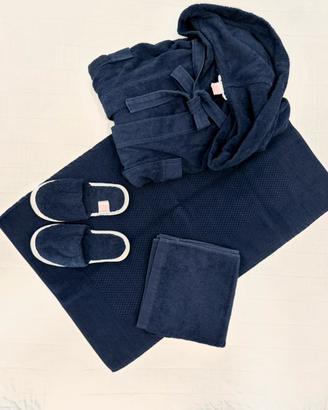 Set Bagno 4 Pezzi - VogliadiCotone -  L - Blu Navy