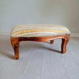 Poggiapiedi vintage anni ’60/’70,cuscino imbottito