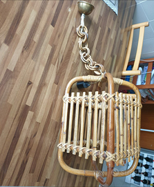 Lampadario in vimini