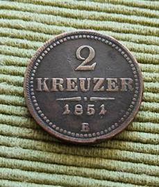 Austria: moneta 2 Kreuzer anno 1851