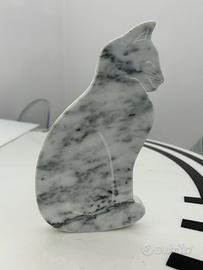 Scultura Gatto Marmo Carrara
