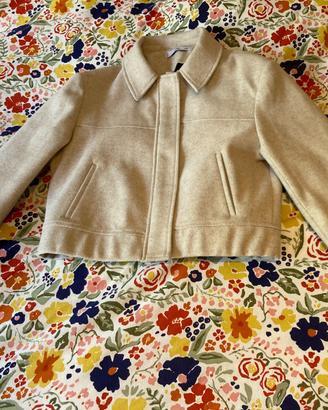 Giacca Corta Mango Donna Beige / Cream Taglia M