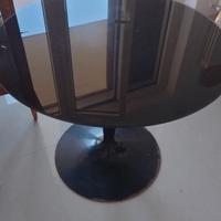 tavolo tondo Calligaris piano in vetro nero