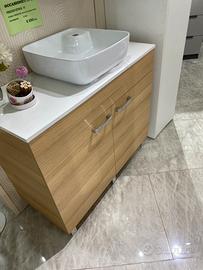 Mobile bagno 100 cm con lavabo in appoggio