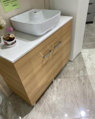 Mobile bagno 100 cm con lavabo in appoggio