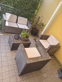 Set divanetti da esterno c/cuscini USATO 
