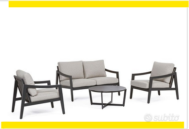 Salotto Da Esterno In Alluminio Sirenus Antracite