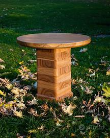 Tavolino Artigianale Olmo e Rovere