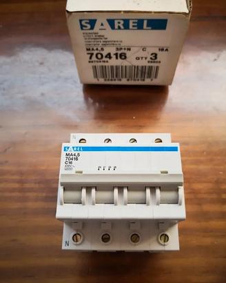 Sarel Magnetotermico MA4,5 4 moduli 3P+N 16A