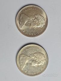 Lotto 2 monete one dollar Canada argento