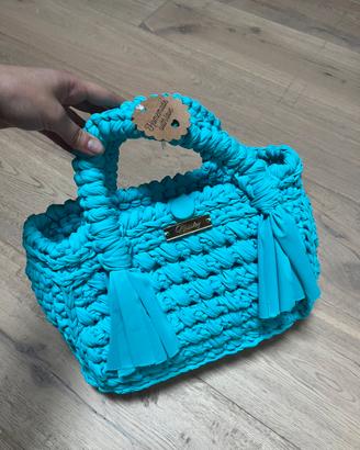 Borsa turchese fatta a mano
