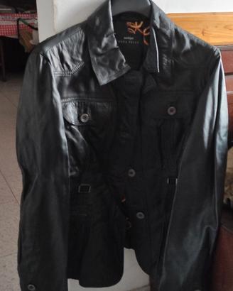 Giacca donna Combipel in vera pelle vintage. Più