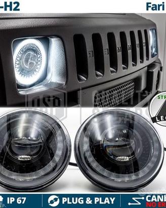 FARI Full LED HUMMER H1 H2 DRL Dinamico OMOLOGATI