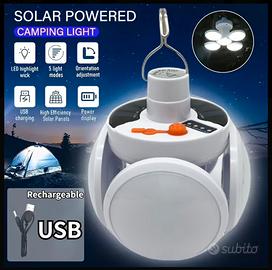 Lampada solare fotovoltaico campeggio torcia led