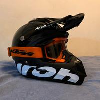 Casco moto airoh con visiera ktm
