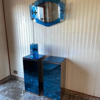 Rarissimo set completo anni ’70 in vetro blu