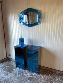 Rarissimo set completo anni ’70 in vetro blu