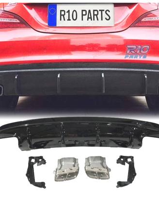 DIFFUSORE MERCEDES CLA W117 13-15 LOOK A45 NERO LU