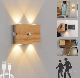 Lampada da Parete Interno Ricaricabile con Sensore