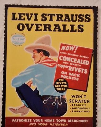 Cartolina pubblicitaria Levi's da collezzione 
