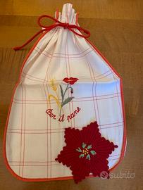 Set sacco per il pane e presina da cucina