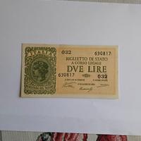 2 LIRE BIGLIETTO DI STATO DECRETO 23/11/ 1944  FDS