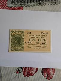 2 LIRE BIGLIETTO DI STATO DECRETO 23/11/ 1944  FDS