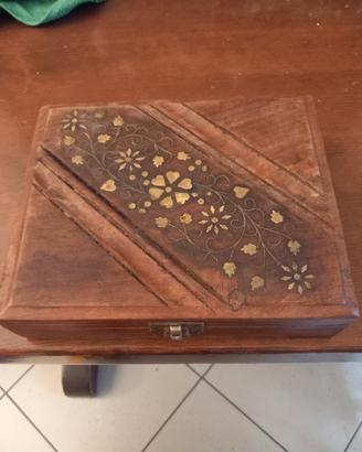 portagioie vintage in legno 