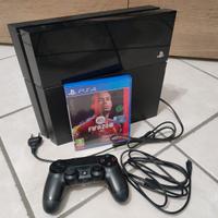 PlayStation 4 + FIFA 20 + controller 