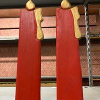 Candele Natalizie (sagoma) set.2 pz. in legno