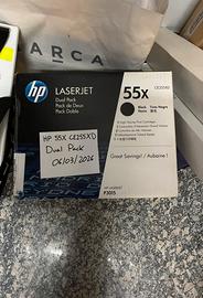 HP 55X CE255XD Dual Pack - Toner Originali nuovi