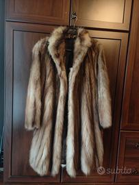 Pelliccia Donna Vero Pelo Di Visone marrone chiaro