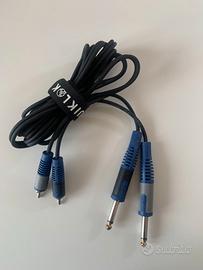 Cavo doppio RCA maschio - doppio jack 6.3 mm