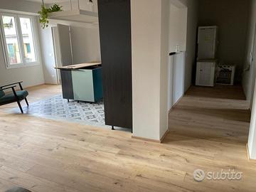 Parquet maxiplancia oliato con nodi a Savona