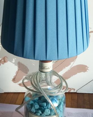 Lampada artigianale azzurra 