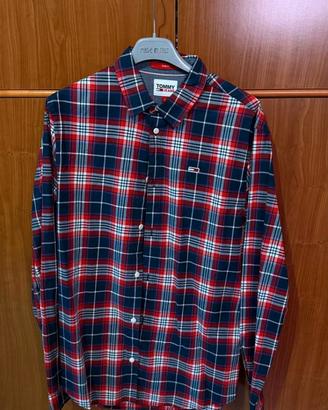 Tommy Jeans camicia a quadri uomo taglia S slim fi