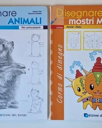 Libri di disegno, disegnare mostri manga e animali