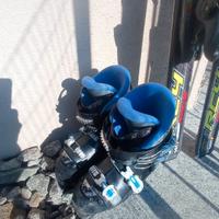 sci bambino  + attacchi  + scarponi + racchette