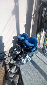 sci bambino  + attacchi  + scarponi + racchette