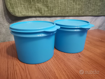 Tupperware set rotondi azzurri