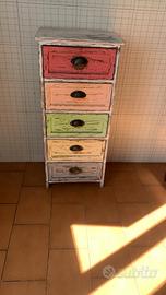 Piccola cassettiera, cucina vintage, in legno