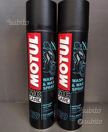2 spray motul E9 wash & wax pulizia moto / scooter