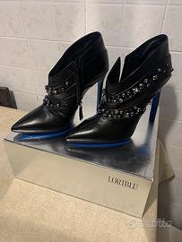 Tronchetto Loriblu nero con inserti gioiello Tg 40