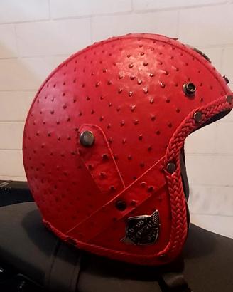 Casco jet  rosso taglia M 