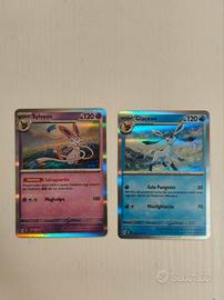 carte pokemon sylveon e glaceon holo