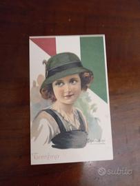 cartolina pubblicitaria d'epoca 