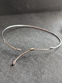Collana rigida argento 925 con zirconi
