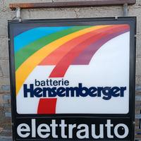 Insegna luminosa bifacciale vintage