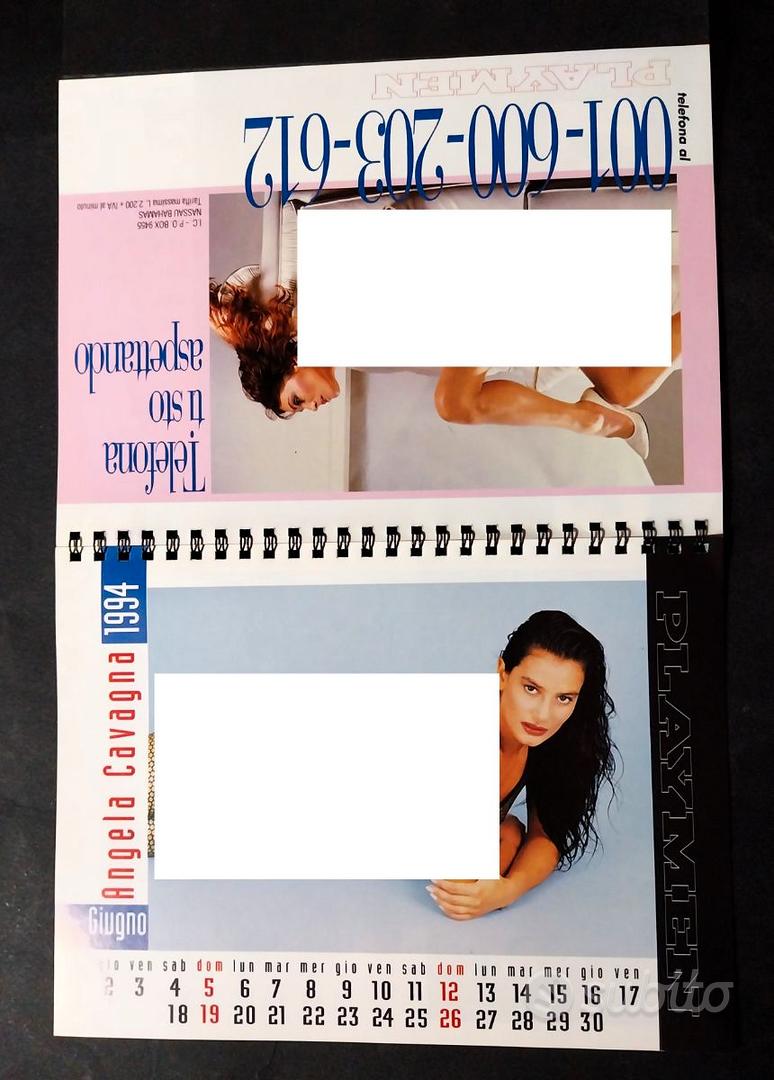 CALENDARIO ANGELA CAVAGNA FANNY CADEO PLAYMEN 1994 - Collezionismo In  vendita a Roma